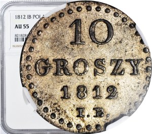 Duchy of Warsaw, 10 groszy 1812, beautiful