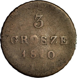 RR-, Duchy of Warsaw, 3 pennies 1810 IS, 
