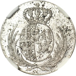 Księstwo Warszawskie, 5 groszy 1811 IS, przebite na 1/24 talara, mennicze
