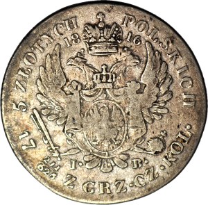 Kingdom of Poland, Alexander I, 5 gold 1816 IB