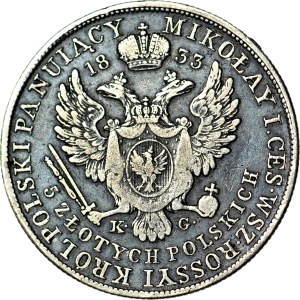 Kingdoms of Poland, 5 zloty 1833 KG