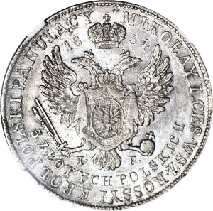 Kingdom of Poland, Nicholas I, 5 gold 1834 IP