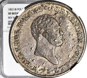 Kingdom of Poland, Alexander I, 1 zloty 1822 IB, rare