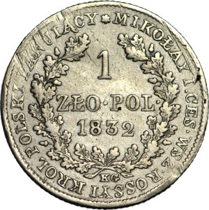 R-, Kingdom of Poland, Alexander I, 1 zloty 1832, small head
