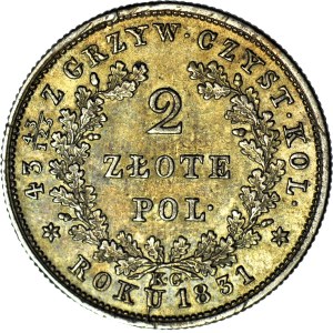 Powstanie Listopadowe, 2 złote 1831, bardzo ładne