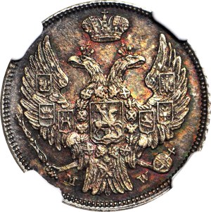 Russian partition, 1 zloty = 15 kopecks 1837 MW, Warsaw