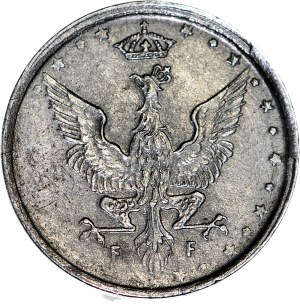 RRR-, 10 fenig 1917 FF, DESTRUCT - HUGE DOUBLE DIE reverse, inscription Near edge