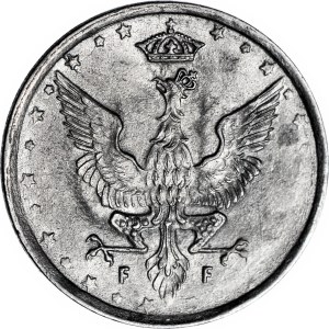Kingdom of Poland, 10 fenig 1917, inscription near edge