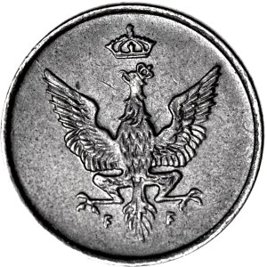 Królestwo Polskie, 1 fenig 1918, menniczy
