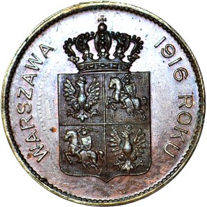 Medal 1916, Na pamiątkę Konstytucji 3 Maja 1791, brąz wybity na 5 kopiejkówce