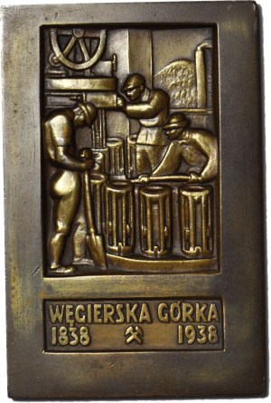 RR-, Poster of 100 years of the Węgierska Górka steelworks 1938 according to J. Raszka
