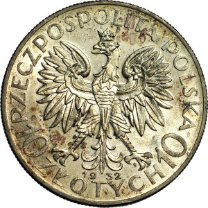 10 gold 1932, Head, Warsaw, mint, magnificent