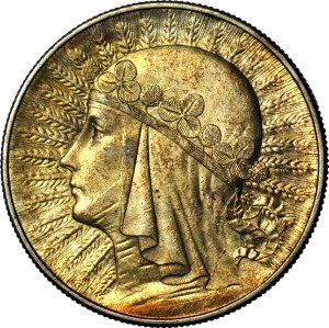 10 gold 1932, Head, Warsaw, beautiful patina