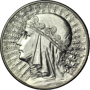10 zloty 1932, Head, Warsaw