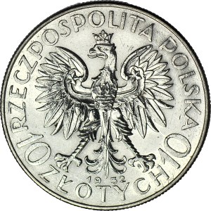 10 zloty 1932, Head, Warsaw