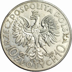 10 złotych 1933, Głowa, okołomennicza