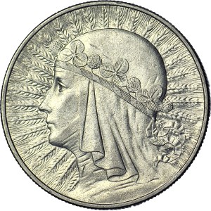 10 złotych 1933, Głowa, okołomennicza