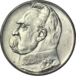 10 złotych 1934, Piłsudski, orzeł urzędowy, rzadki, menniczy