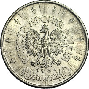 10 gold 1935, Pilsudski, minted
