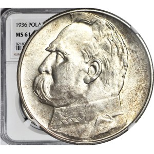 10 złotych 1936, Piłsudski, mennicze