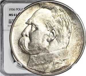 10 gold 1936, Pilsudski, minted