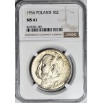 10 złotych 1936, Piłsudski, mennicze