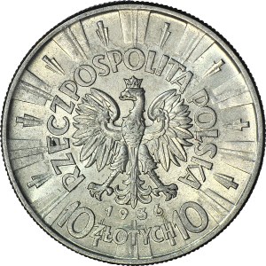 10 gold 1936, Pilsudski, minted