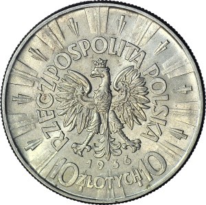 10 gold 1936, Pilsudski, minted