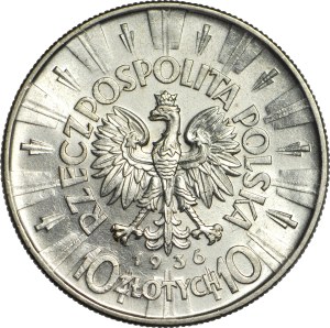 10 gold 1936, Pilsudski, minted