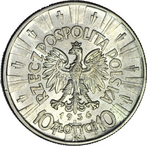 10 gold 1936, Pilsudski, minted