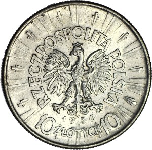 10 gold 1936, Pilsudski, minted
