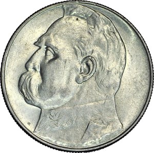 10 gold 1937, Pilsudski, rarer vintage, minted