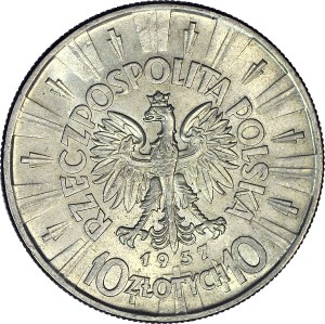 10 gold 1937, Pilsudski, rarer vintage, minted