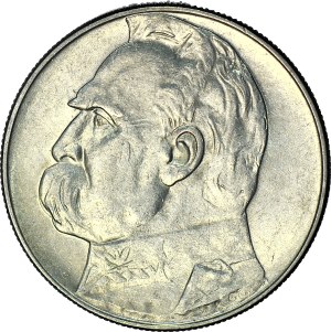 10 gold 1937, Pilsudski, rarer vintage, minted