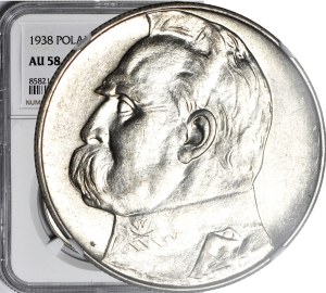 10 gold 1938, Pilsudski, minted