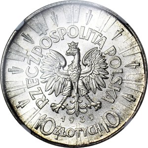 10 gold 1939, Pilsudski, EXCELLENT