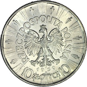 10 złotych 1939, Piłsudski, menniczy, piękny