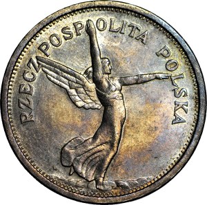 5 gold 1928 Nike, with sign, Warsaw, mint, fresh stamp