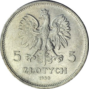 5 gold 1930, Banner, mint, magnificent