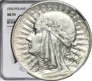 5 gold 1933, Head, beautiful