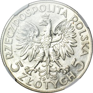 5 gold 1933, Head, beautiful