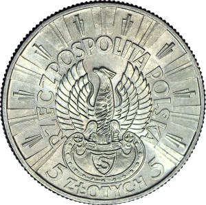 5 gold 1934, Pilsudski, shooting eagle, minted