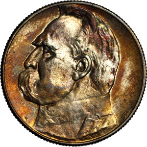 5 gold 1934, Pilsudski, shooting eagle, minted