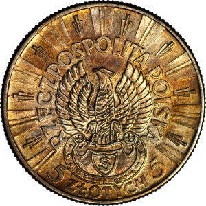 5 gold 1934, Pilsudski, shooting eagle, minted