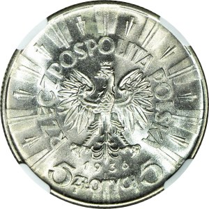 5 gold 1936, Pilsudski, EXCELLENT
