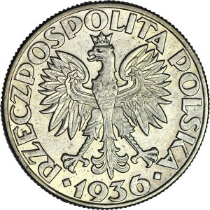 5 gold 1936 Sailing ship, minted