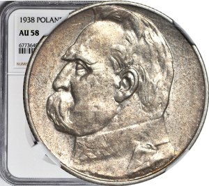 5 gold 1938, Pilsudski, beautiful