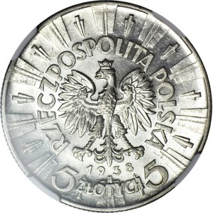 5 złotych 1938, Piłsudski, piękny