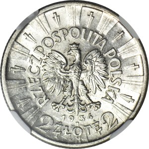 2 gold 1934, Pilsudski, beautiful