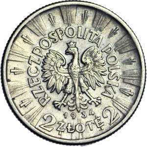2 złote 1934, Piłsudski